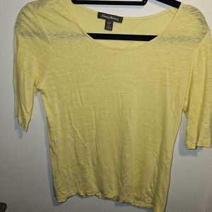 Tommy bahama sz. Small yellow linen tshirt